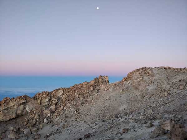 Opposite views of the moon