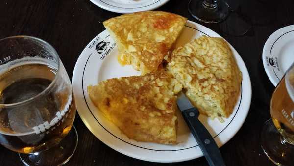 Terraform resource Spanish omelet from Casa Paco, Madrid