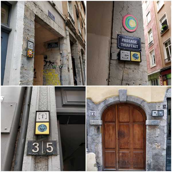 Traboules signs