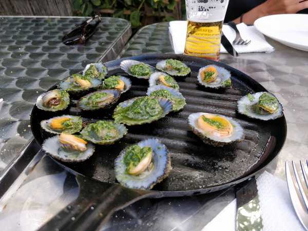 Lapas with Green mojo from Restaurante Playa Casa Africa near Benijo, Tenerife.