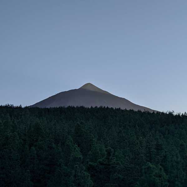 Teide view after crossing the sea of clouds