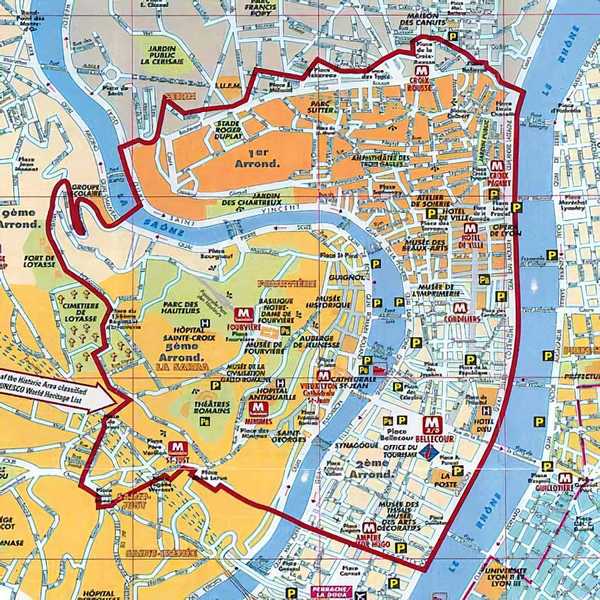 Lyon downtown main districts. Source: www.instalbul-city-guide.com