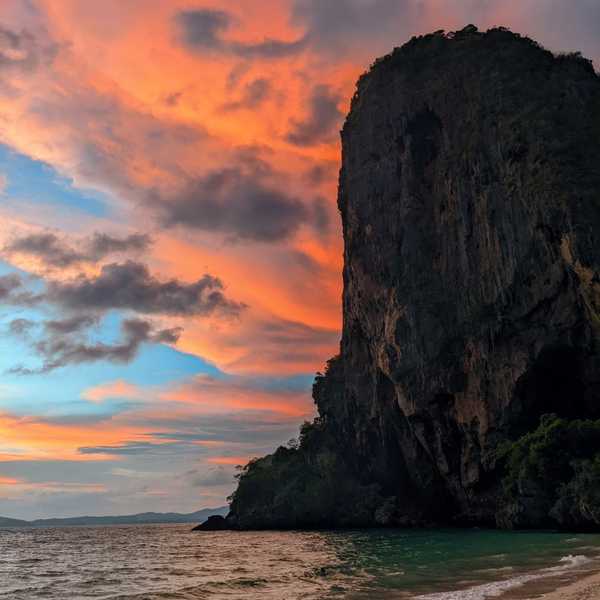 Sunset from Phra nang Cave Beach, Thailand