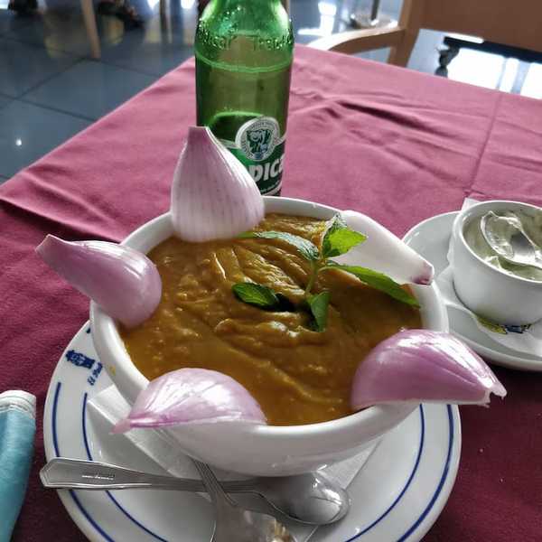 Gofio Escaldado in El Padrino Restaurante Las Palmas, Gran Canaria.